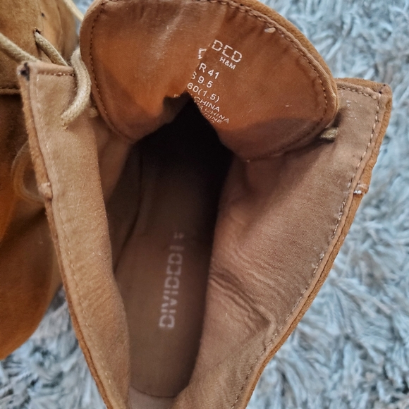 H and M Tan Platform Booties Size 41 EU/9.5 US - Picture 11 of 11